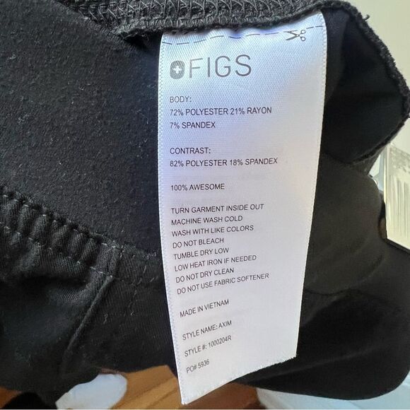 FIGS Axim 2.0 Cargo Black Pants Trousers - Picture 4 of 5